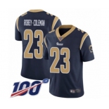 Men's Los Angeles Rams #23 Nickell Robey-Coleman Navy Blue Team Color Vapor Untouchable Limited Player 100th Season Football Jersey