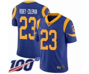 Men's Los Angeles Rams #23 Nickell Robey-Coleman Royal Blue Alternate Vapor Untouchable Limited Player 100th Season Football Jersey