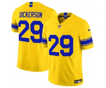 Men's Los Angeles Rams #29 Eric Dickerson Yellow 2026 F.U.S.E. Vapor Limited Football Stitched Jersey