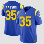Men's Los Angeles Rams #35 Jaylen Watson Royal 2026 F.U.S.E. Vapor Limited Football Stitched Jersey Men's Los Angeles Rams #35 Jaylen Watson Royal 2026 F.U.S.E. Vapor Limited Football Stitched Jersey