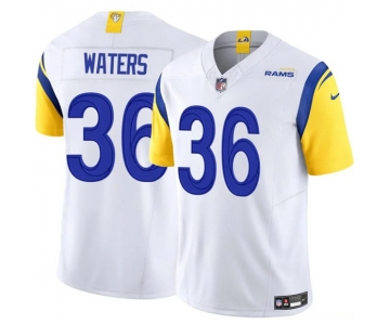 Men's Los Angeles Rams #36 Jordan Waters White 2024 F.U.S.E. Vapor Untouchable Football Stitched Jersey