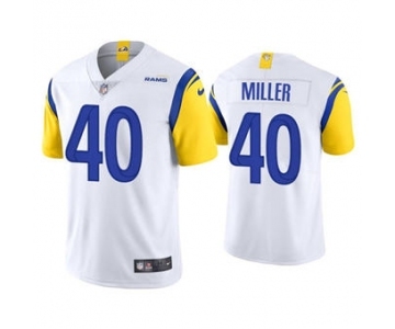 Men's Los Angeles Rams #40 Von Miller 2021 White Vapor Untouchable Limited Stitched Football Jersey