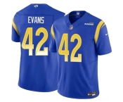 Men's Los Angeles Rams #42 Ethan Evans Blue 2025 F.U.S.E. Vapor Untouchable Football Stitched Jersey