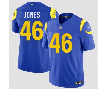 Men's Los Angeles Rams #46 Rohan Jones Royal 2026 Draft F.U.S.E. Vapor Limited Football Stitched Jersey