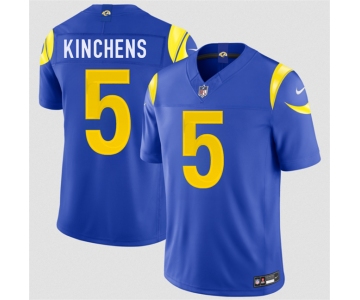 Men's Los Angeles Rams #5 Kamren Kinchens Royal 2026 F.U.S.E. Vapor Limited Football Stitched Jersey
