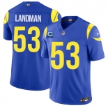 Men's Los Angeles Rams #53 Nate Landman Royal 2026 F.U.S.E. 2-Star C Patch Vapor Limited Football Stitched Jersey