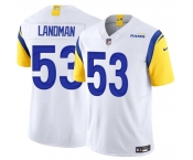 Men's Los Angeles Rams #53 Nate Landman White 2025 F.U.S.E. Vapor Untouchable Football Stitched Jersey