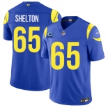 Men's Los Angeles Rams #65 Coleman Shelton Royal 2026 F.U.S.E. 1-Star C Patch Vapor Limited Football Stitched Jersey Men's Los Angeles Rams #65 Coleman Shelton Royal 2026 F.U.S.E. 1-Star C Patch Vapor Limited Football Stitched Jersey