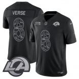 Men's Los Angeles Rams #8 Jared Verse Black 2026 F.U.S.E. Salute to Service Limited Football Stitched Jersey Men's Los Angeles Rams #8 Jared Verse Black 2026 F.U.S.E. Salute to Service Limited Football Stitched Jersey