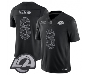 Men's Los Angeles Rams #8 Jared Verse Black 2026 F.U.S.E. Salute to Service Limited Football Stitched Jersey
