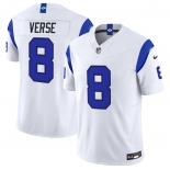 Men's Los Angeles Rams #8 Jared Verse White 2026 F.U.S.E. Vapor Limited Football Stitched Jersey Men's Los Angeles Rams #8 Jared Verse White 2026 F.U.S.E. Vapor Limited Football Stitched Jersey