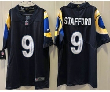 Men's Los Angeles Rams #9 Matthew Stafford Limited Navy Rivalries Vapor Jersey