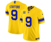 Men's Los Angeles Rams #9 Matthew Stafford Yellow 2026 F.U.S.E. With 4- Star C Patch Vapor Limited Football Stitched Jersey
