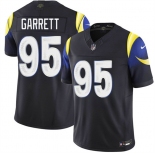 Men's Los Angeles Rams #95 Myles Garrett Black 2025 F.U.S.E. “Rivalries” Vapor Limited Football Stitched Jersey