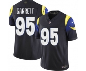 Men's Los Angeles Rams #95 Myles Garrett Black 2025 F.U.S.E. “Rivalries” Vapor Limited Football Stitched Jersey Men's Los Angeles Rams #95 Myles Garrett Black 2025 F.U.S.E. “Rivalries” Vapor Limited Football Stitched Jersey