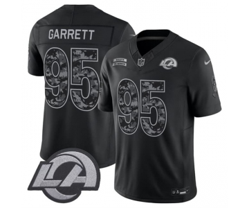 Men's Los Angeles Rams #95 Myles Garrett Black 2026 F.U.S.E. Salute to Service Limited Football Stitched Jersey
