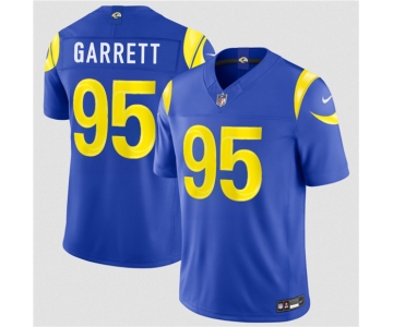 Men's Los Angeles Rams #95 Myles Garrett Royal 2026 Draft F.U.S.E. Vapor Limited Football Stitched Jersey