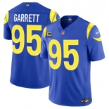 Men's Los Angeles Rams #95 Myles Garrett Royal 2026 F.U.S.E. 4-Star C Patch Vapor Limited Football Stitched Jersey