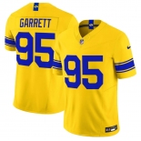 Men's Los Angeles Rams #95 Myles Garrett Yellow 2026 F.U.S.E. Vapor Limited Football Stitched Jersey