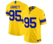 Men's Los Angeles Rams #95 Myles Garrett Yellow 2026 F.U.S.E. Vapor Limited Football Stitched Jersey