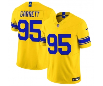 Men's Los Angeles Rams #95 Myles Garrett Yellow 2026 F.U.S.E. Vapor Limited Football Stitched Jersey
