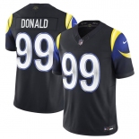 Men's Los Angeles Rams #99 Aaron Donald Black 2025 F.U.S.E. “Rivalries” Vapor Limited Football Stitched Jersey Men's Los Angeles Rams #99 Aaron Donald Black 2025 F.U.S.E. “Rivalries” Vapor Limited Football Stitched Jersey