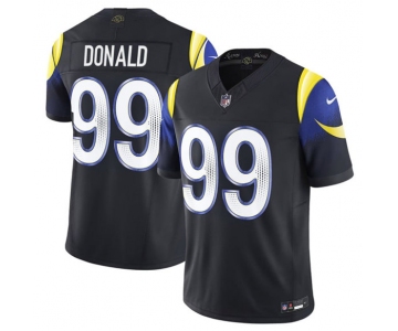 Men's Los Angeles Rams #99 Aaron Donald Black 2025 F.U.S.E. “Rivalries” Vapor Limited Football Stitched Jersey
