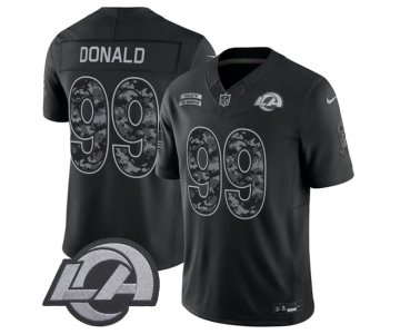 Men's Los Angeles Rams #99 Aaron Donald Black 2026 F.U.S.E. Salute to Service Limited Football Stitched Jersey