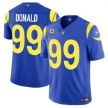 Men's Los Angeles Rams #99 Aaron Donald Royal 2026 F.U.S.E. With 4- Star C Patch Vapor Limited Football Stitched Jersey Men's Los Angeles Rams #99 Aaron Donald Royal 2026 F.U.S.E. With 4- Star C Patch Vapor Limited Football Stitched Jersey