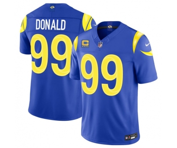 Men's Los Angeles Rams #99 Aaron Donald Royal 2026 F.U.S.E. With 4- Star C Patch Vapor Limited Football Stitched Jersey