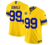 Men's Los Angeles Rams #99 Aaron Donald Yellow 2026 F.U.S.E. With 4- Star C Patch Vapor Limited Football Stitched Jersey