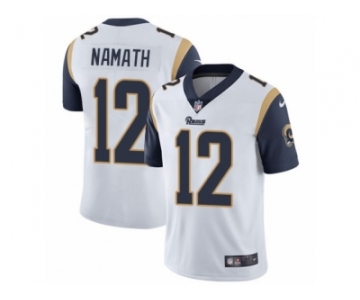 Men's Nike Los Angeles Rams #12 Joe Namath Vapor Untouchable Limited White NFL Jersey