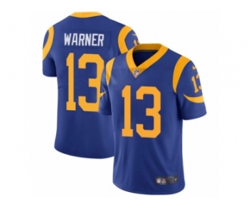 Men's Nike Los Angeles Rams #13 Kurt Warner Vapor Untouchable Limited Royal Blue Alternate NFL Jersey