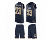 Men's Nike Los Angeles Rams #23 Nickell Robey-Coleman Limited Navy Blue Tank Top Suit NFL Jersey
