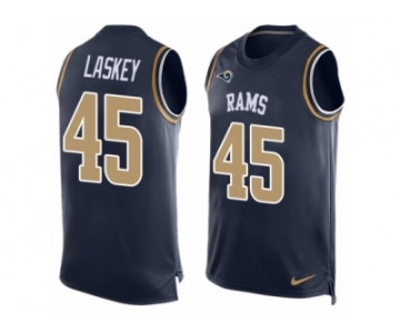 Men's Nike Los Angeles Rams #45 Zach Laskey Limited Navy Blue Player Name & Number Tank Top NFL Jersey