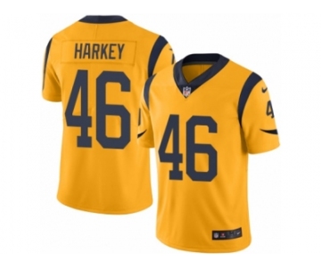 Men's Nike Los Angeles Rams #46 Cory Harkey Limited Gold Rush NFL Jersey