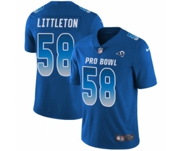 Men's Nike Los Angeles Rams #58 Cory Littleton Limited Royal Blue NFC 2019 Pro Bowl NFL Jersey