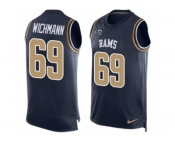 Men's Nike Los Angeles Rams #69 Cody Wichmann Limited Navy Blue Player Name & Number Tank Top NFL Jersey