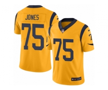 Men's Nike Los Angeles Rams #75 Deacon Jones Limited Gold Rush NFL Jersey