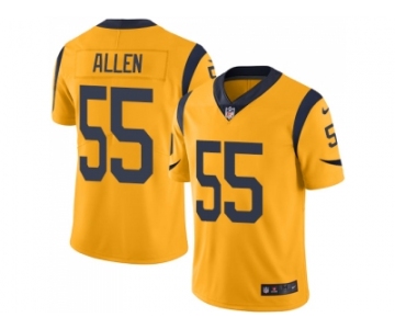 Nike Los Angeles Rams #55 Brian Allen Gold Men Stitched NFL Limited Rush Jersey