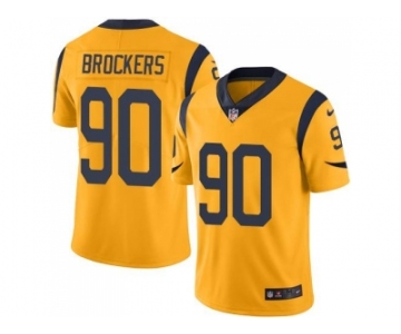Nike Los Angeles Rams #90 Michael Brockers Gold Men's Stitched NFL Limited Rush Jersey