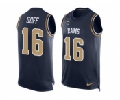 Nike St. Louis Rams #16 Jared Goff Navy Blue Team Color Men's Stitched NFL Limited Tank Top Jersey