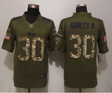 nike nfl jerseys st.louis rams #30 gurley ii army green[nike Limited Salute To Service][gurley ii]