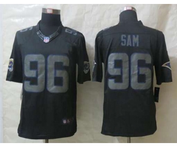 nike nfl jerseys st.louis rams #96 sam black[nike impact limited]
