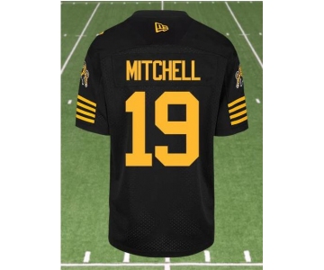 CFL Hamilton tiger cats #19 MITCHELL Black Crested Home Replica Jersey