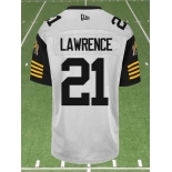 CFL Hamilton tiger cats #21 LAWRENCE Crested Away White Jersey CFL Hamilton tiger cats #21 LAWRENCE Crested Away White Jersey