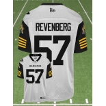 CFL Hamilton tiger cats #57 REVENBERG Crested Away White Jersey CFL Hamilton tiger cats #57 REVENBERG Crested Away White Jersey