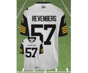 CFL Hamilton tiger cats #57 REVENBERG Crested Away White Jersey