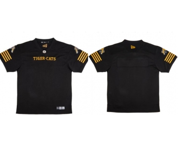 CFL Hamilton tiger cats Blank Black Crested Home Replica Jersey