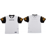 CFL Hamilton tiger cats Blank Crested Away White Jersey CFL Hamilton tiger cats Blank Crested Away White Jersey